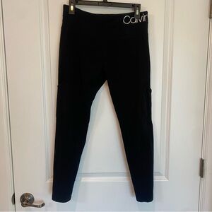 NWOT Calvin Klein Women’s Black 7/8 High Rise Workout Leggings - Size Medium